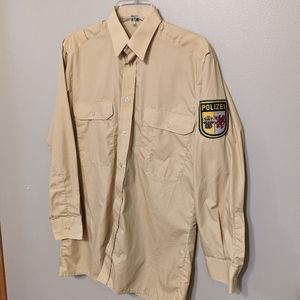 Vintage shirt, polish police patch